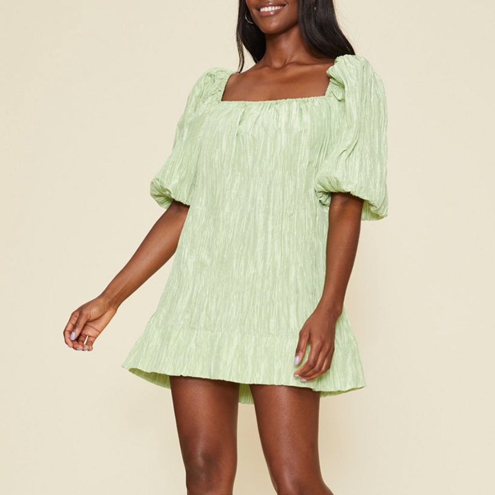 Green Puffy Dress
